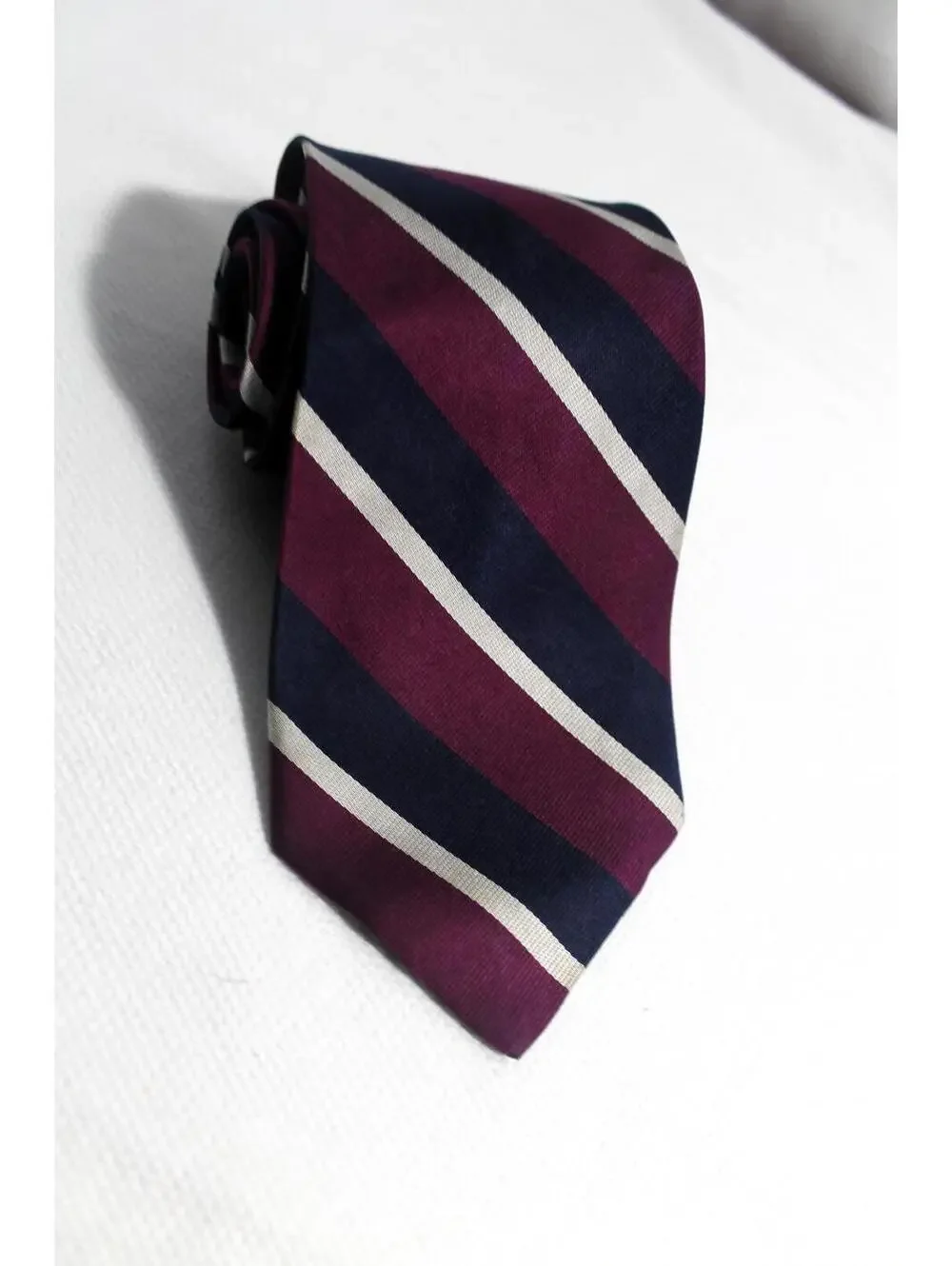 Vintage BROOKS BROTHERS Purple & Blue Silk Necktie, 3.75 X 58 Inches